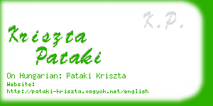 kriszta pataki business card